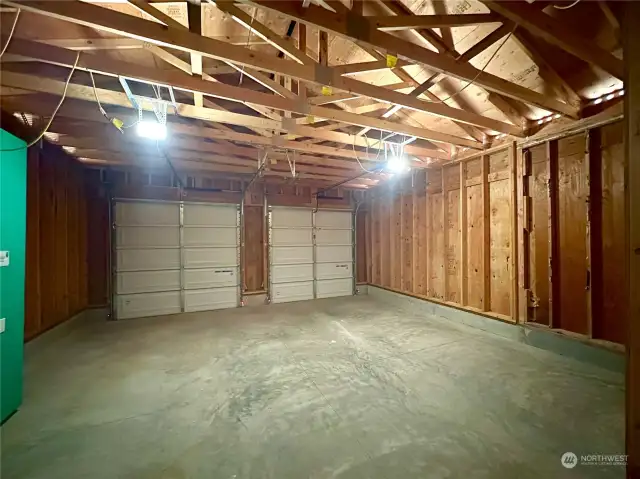 550 sf garage with new silent door openers