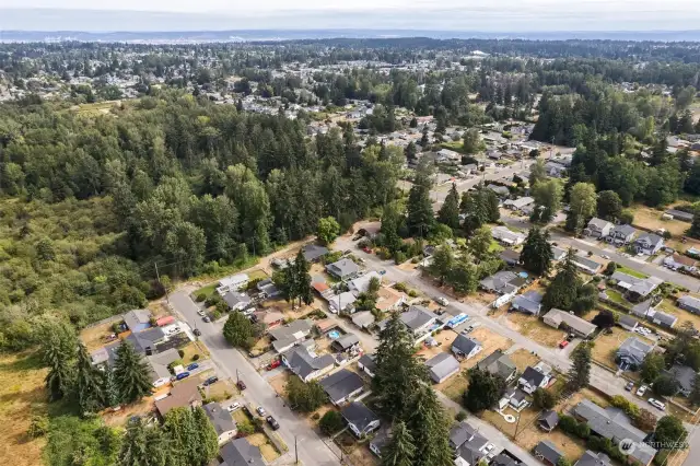 The house is just a short walk into Tacoma's Charlotte's blueberry park.