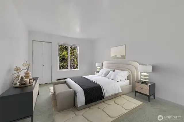 Virtually Staged Bedroom