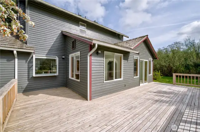 This large deck overlooks your back yard estate with 5 separate tax lots equaling 3.9 acres.