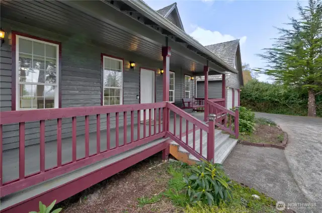 The front covered porch is a great place to watch the neighbors and days go by. This is the small town feel everyone is looking for.