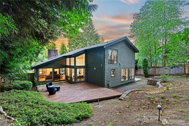View from backyard - Look at all the windows. Wow!