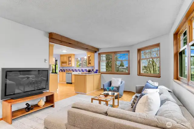 Grand Rec Room off Kitchen and Back Deck Access