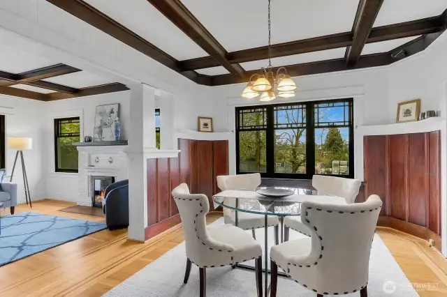 Dining Room with Stunning Wainscotting