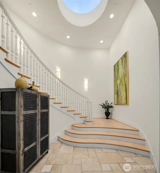 These stairs were the '10-second commute' to the 2nd floor office spaces.
