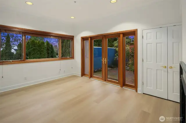 Office on floor #2 w/doors out to the patio .