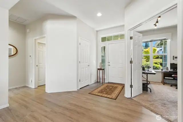 Den or Private Office with double french doors off the entry
