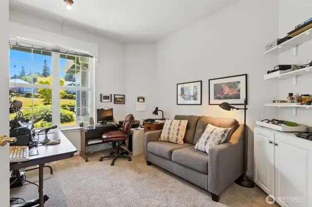 Den or Private office with double french doors - off the entry