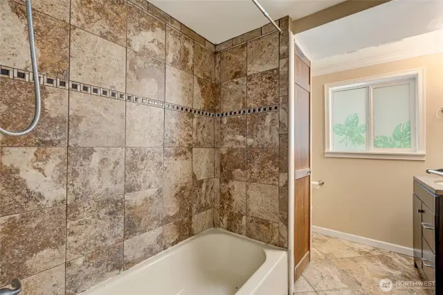 Lower level full bathroom