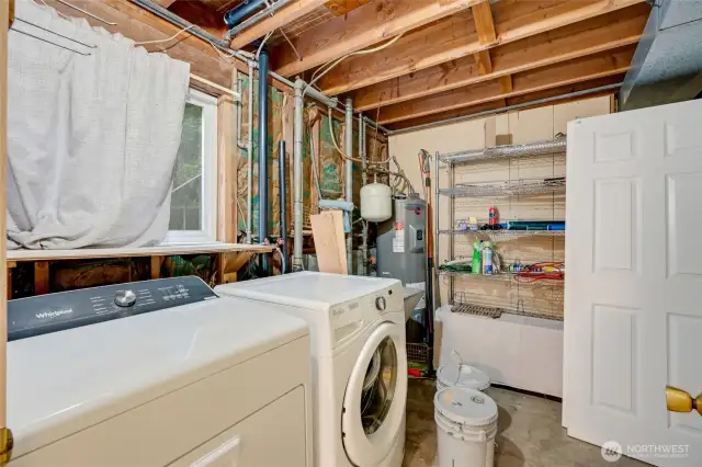 Lower level laundry room