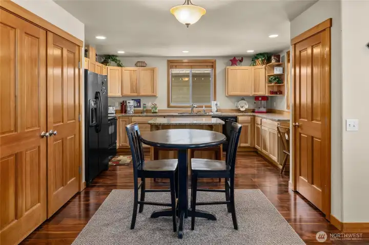 Kitchen area with eating space