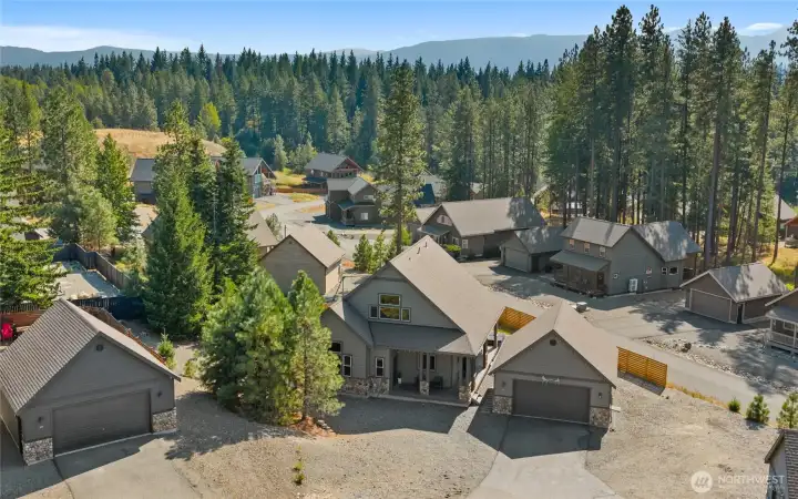 Aerial view of property