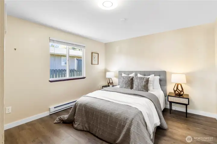 1 of 2 bedrooms on main level.