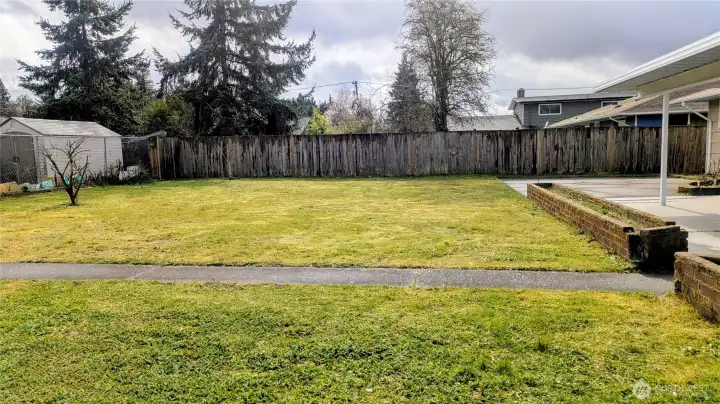 Fully fenced yard