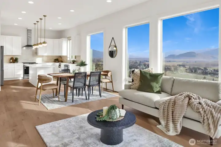 The open floor plan is great for entertaining