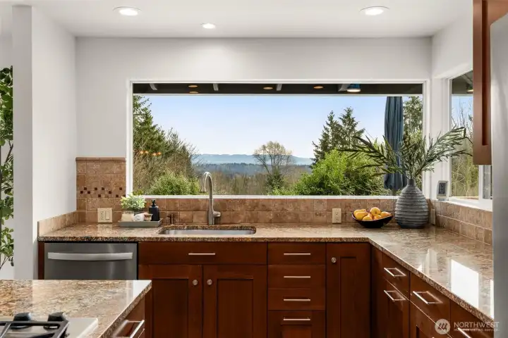 Commanding view for whoever gets 'stuck' doing the dishes!