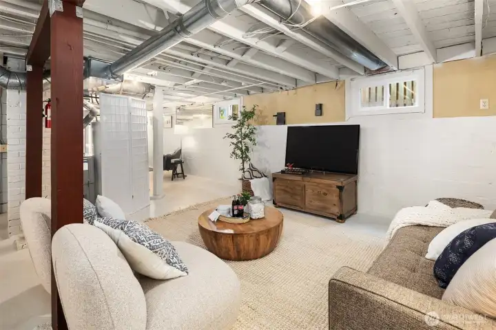 Clean and dry, notice the new wiring, all knob and tube removed, earthquake retrofitted as well