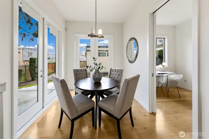 Breakfast nook off kitchen
