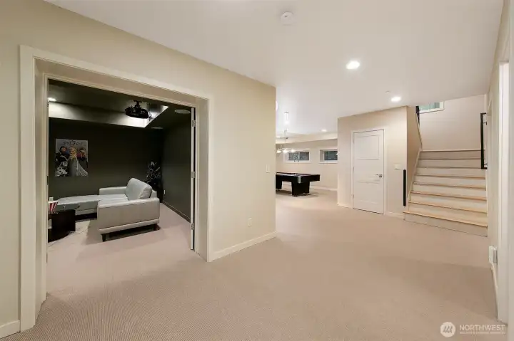 Lower level floor plan flow