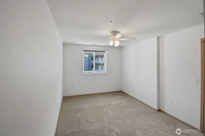 primary bedroom with from bathroom/closet view