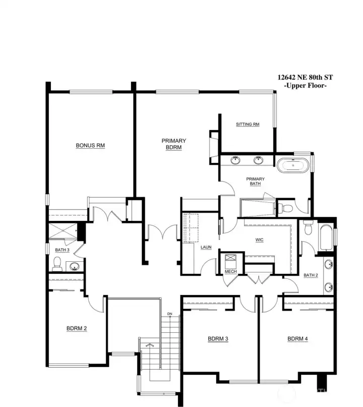Upper Level Floor Plan - Measurements to be provided upon request.