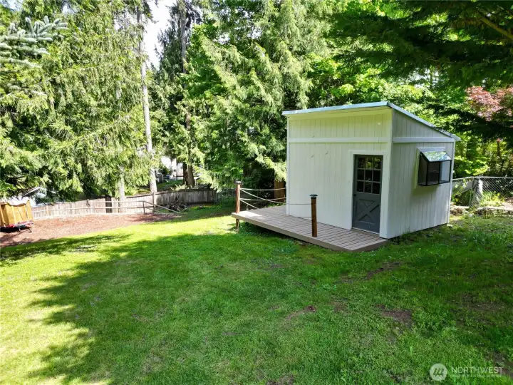 Expansive detached shop provides the ultimate space for projects, tools, or extra specialized storage.