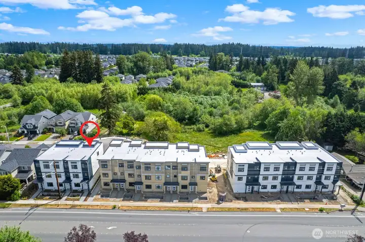 Drone shot facing east Drone shot facing east