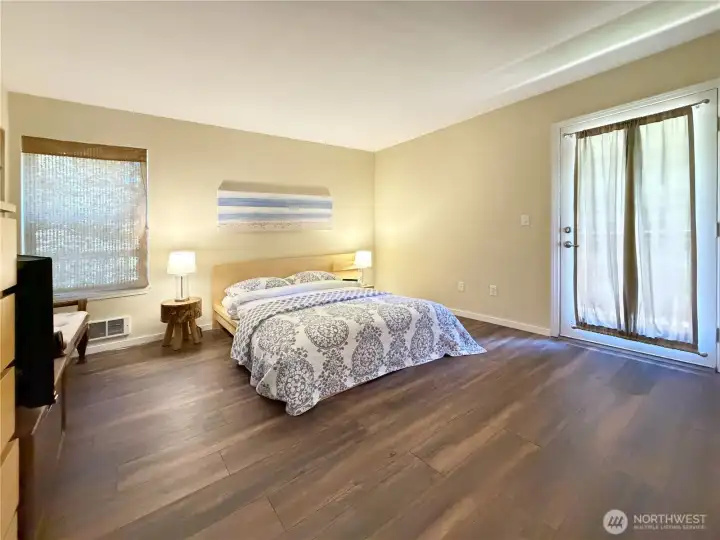 Primary bedroom with private deck access