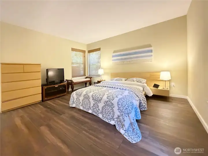 Primary bedroom with private deck access
