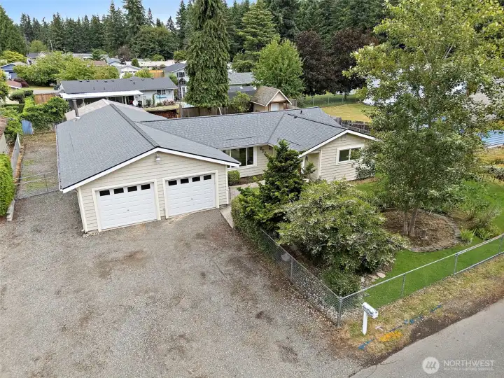 Drone Shot of Home. Grass is photoshopped.