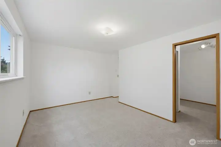 Walk-in closet in primary