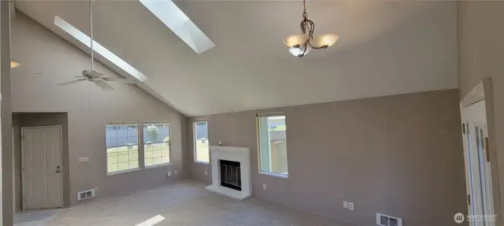 Looking toward the front door from the dining room.