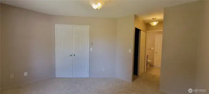 View of the double doors entering into office/bedroom.