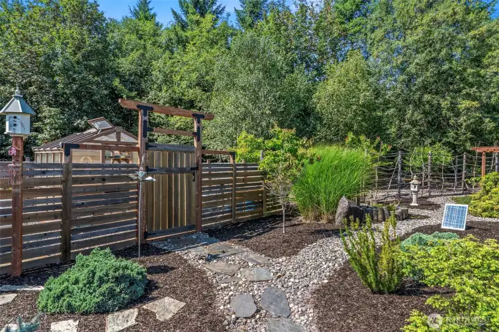 Leading to garden area.