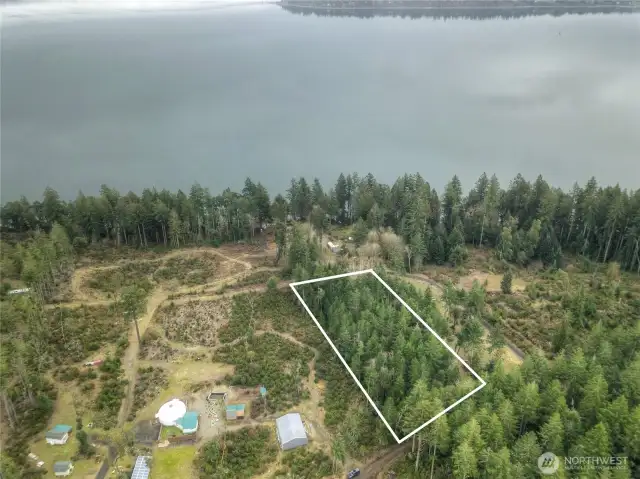 Drone photo showing property outline.