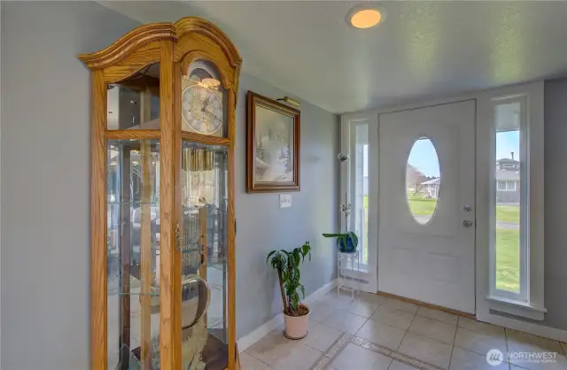 The tile entry to the main house.
