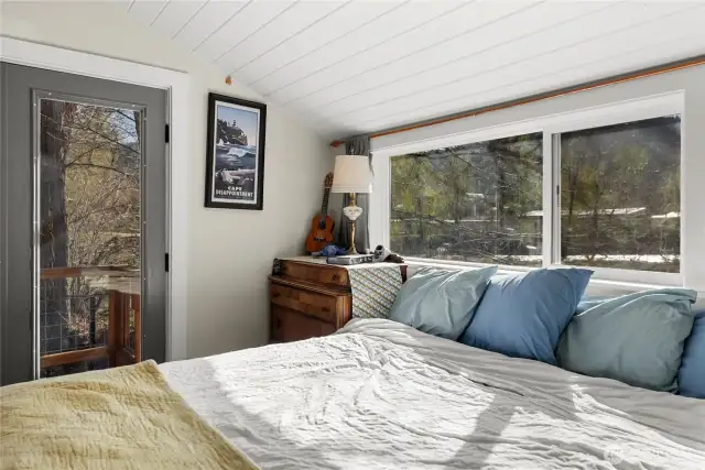 Big windows in primary bedroom.
