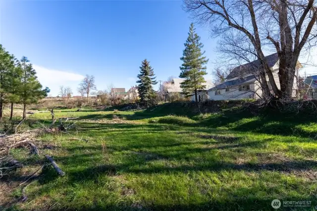 Back yard with river access.
