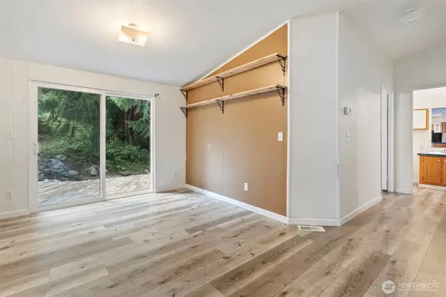 Dining room with slider door to back porch
