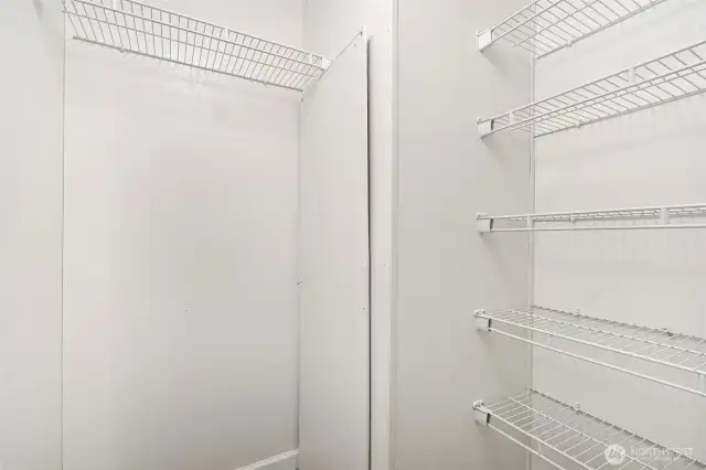 Walk-in closet in primary suite