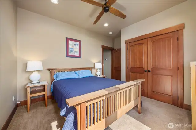 One of two bedrooms on the main floor.