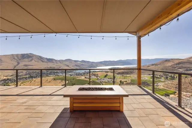Outdoor firepit add to the luxury living up here on the Lane.