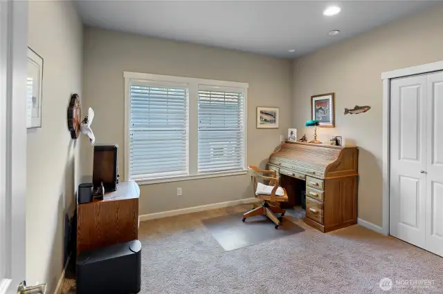 Third (center) bedroom with closet, upper level.