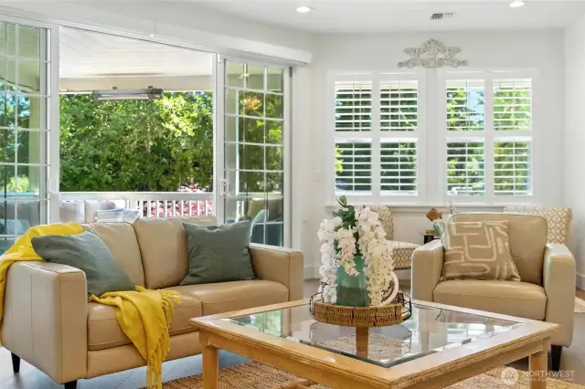 Lovely living area!  Would you like to go out on the deck?