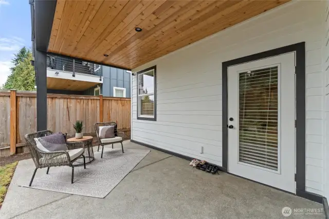 Lower level covered patio