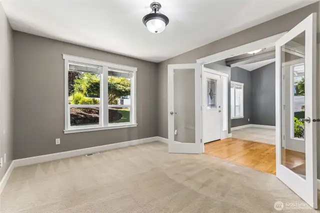 front office with french doors