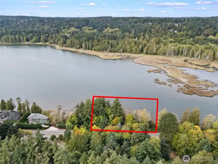 Arial View Vacant Land Waterfront Western Facing Arial View Vacant Land Waterfront Western Facing