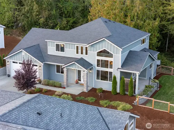 This home has so much light and beautful windows. They cathedral ceiling in the living area gives this home a grand feel.