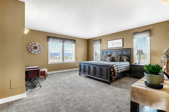 Extra roomy primary bedroom suite.