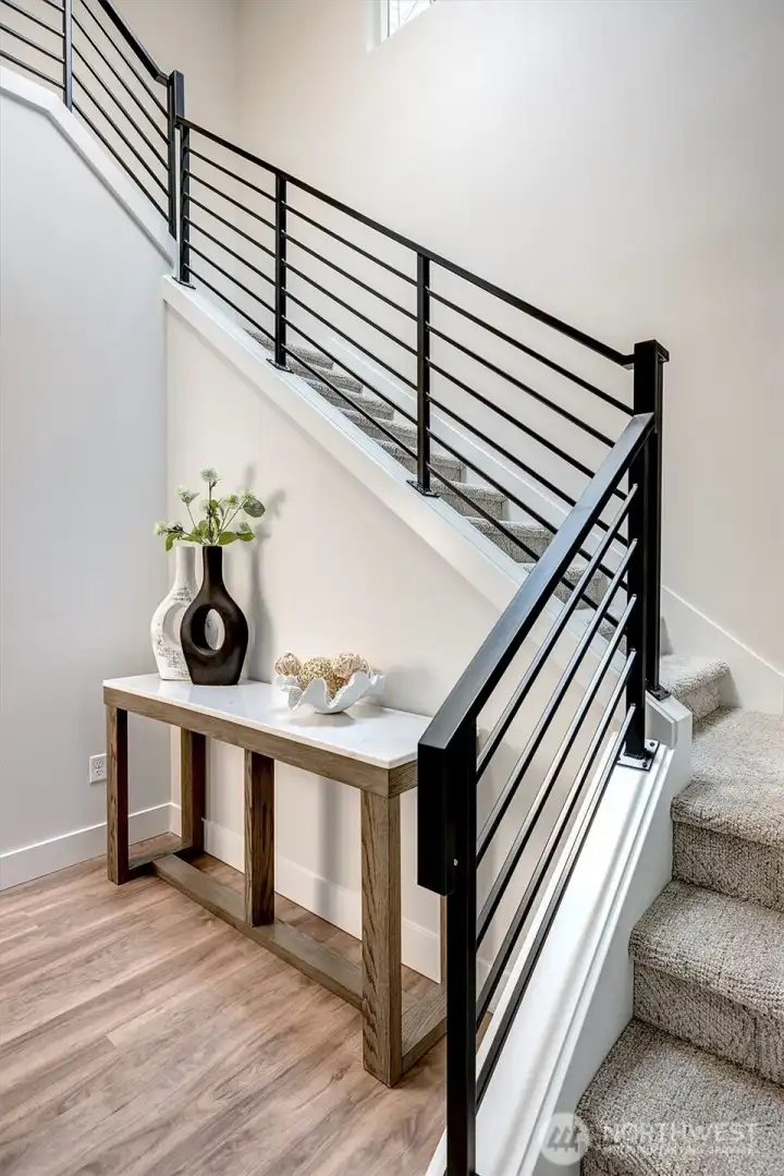 Beautiful stairway with plenty of natural light
